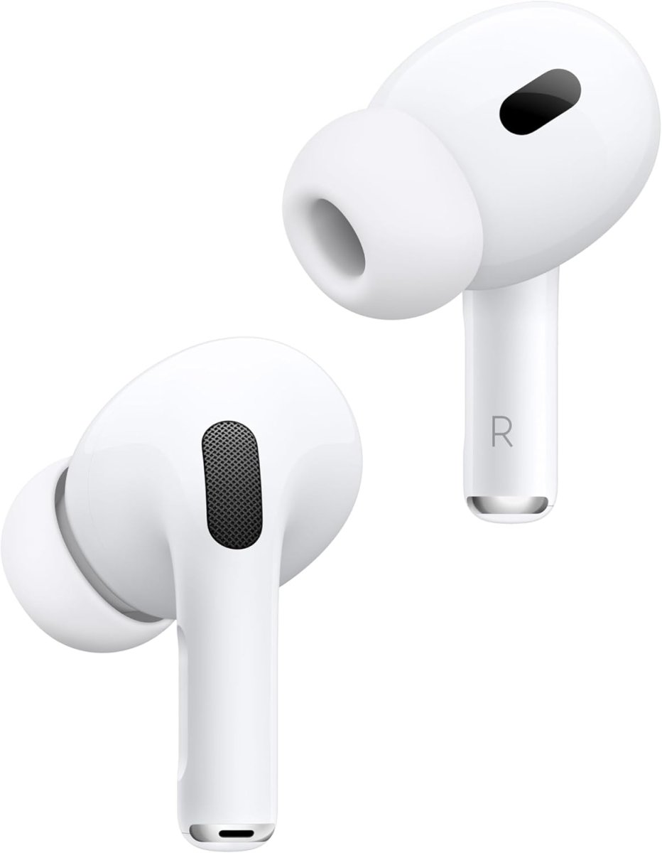 Apple AirPods Pro 2 Kabellose In‑Ear Kopfhörer, Bluetooth Kopfhörer, Aktive Geräuschunterdrückung, Hörhilfefunktion, Transparenzmodus, Personalisiertes 3D Audio, Hi-Fi Sound, H2 Chip, Laden über USB-C